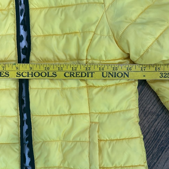 Leopard puffer jacket reversible to yellow - Picture 7 of 9